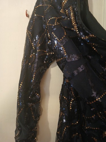 Miss Ord Dark Blue Sequin Long Sleeve Mermaid Maxi Dress Women's Size 3XL - Picture 15 of 18