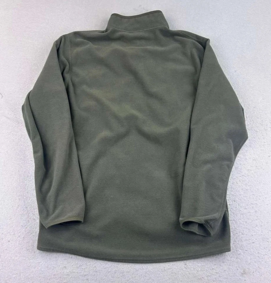 Moletom Eastern Mountain Sports masculino XL verde lã 1/4 zíper bolso pulôver - Imagem 3 de 4