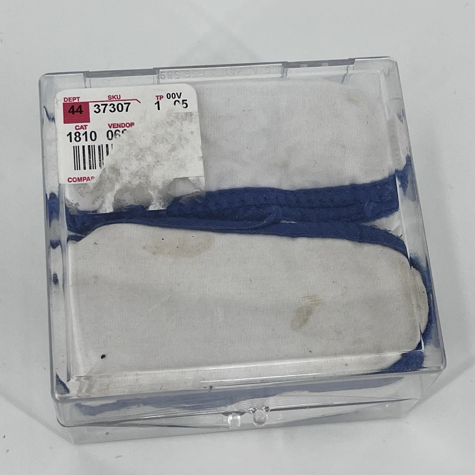 Винтажные детские кроссовки обувь - я люблю папу - младенца размер 0 - белый синий - Изображение 3 из 4