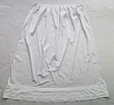 Mel-Lin Womens XL Nylon White HALF SLIP Skirt Lingerie 25" Long Embroidered