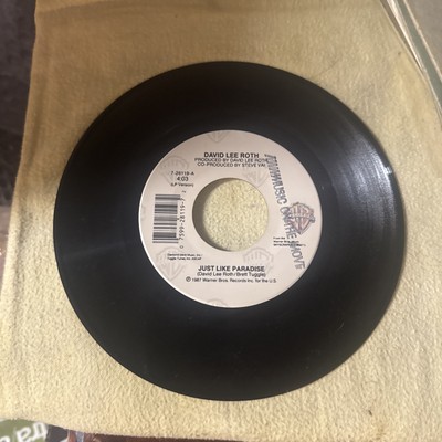 Rock 45 David Lee Roth - Just Like Paradise / The Bottom Line On Warner Bros. Re