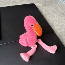 Ty Beanie Babies Pinky Retired Original 1995 Flamingo Plush Ages 3 3-4 8-11
