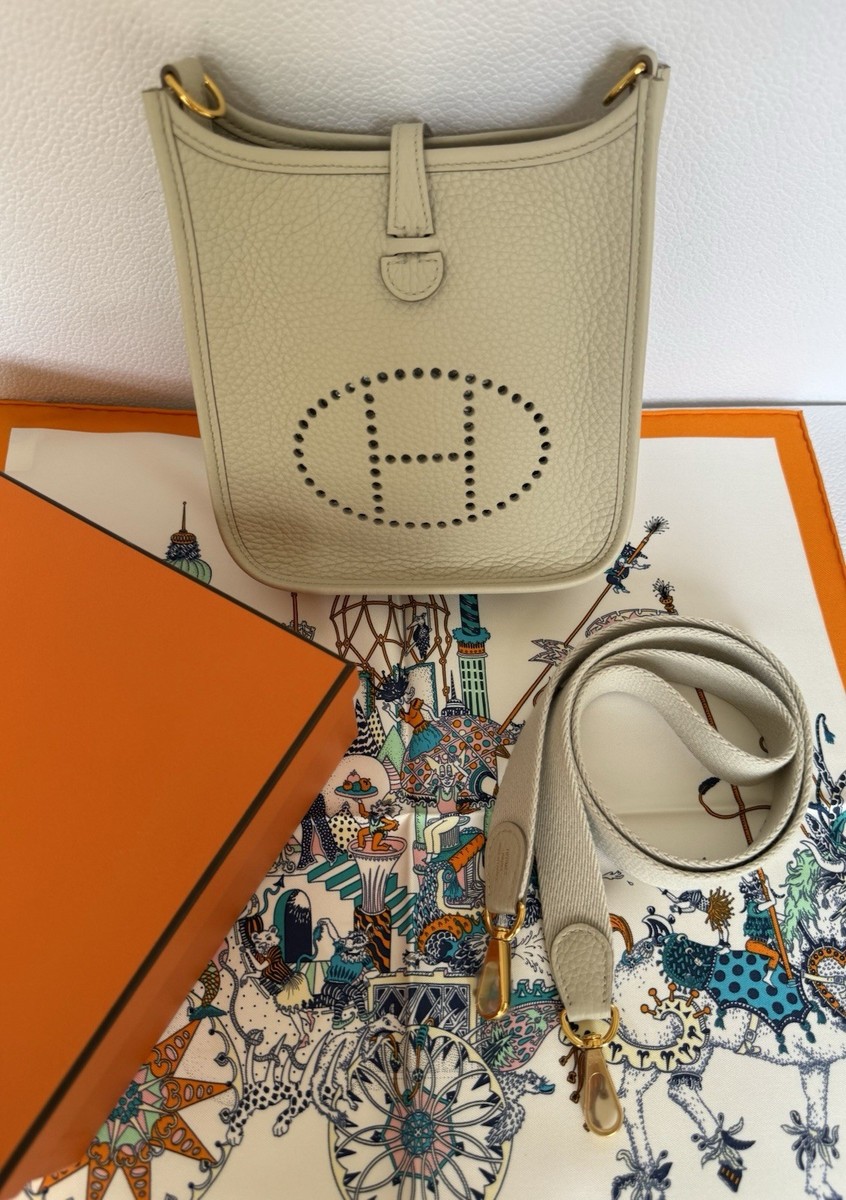 NIB HERMES Mini Evelyne 16 Amazone TPM Clemence Béton Gold