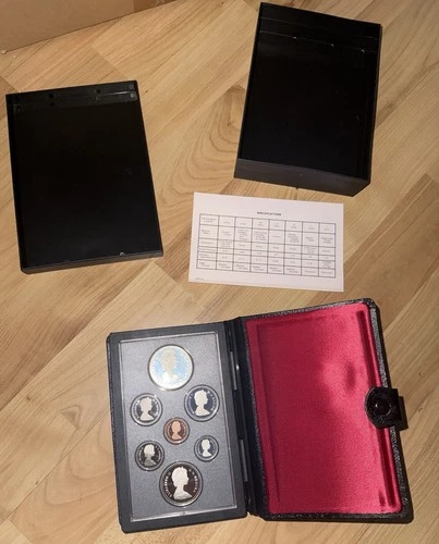 1985 Prestige RCM Royal Canadian Mint Proof 7-Coin Set Silver Dollar w/ COA