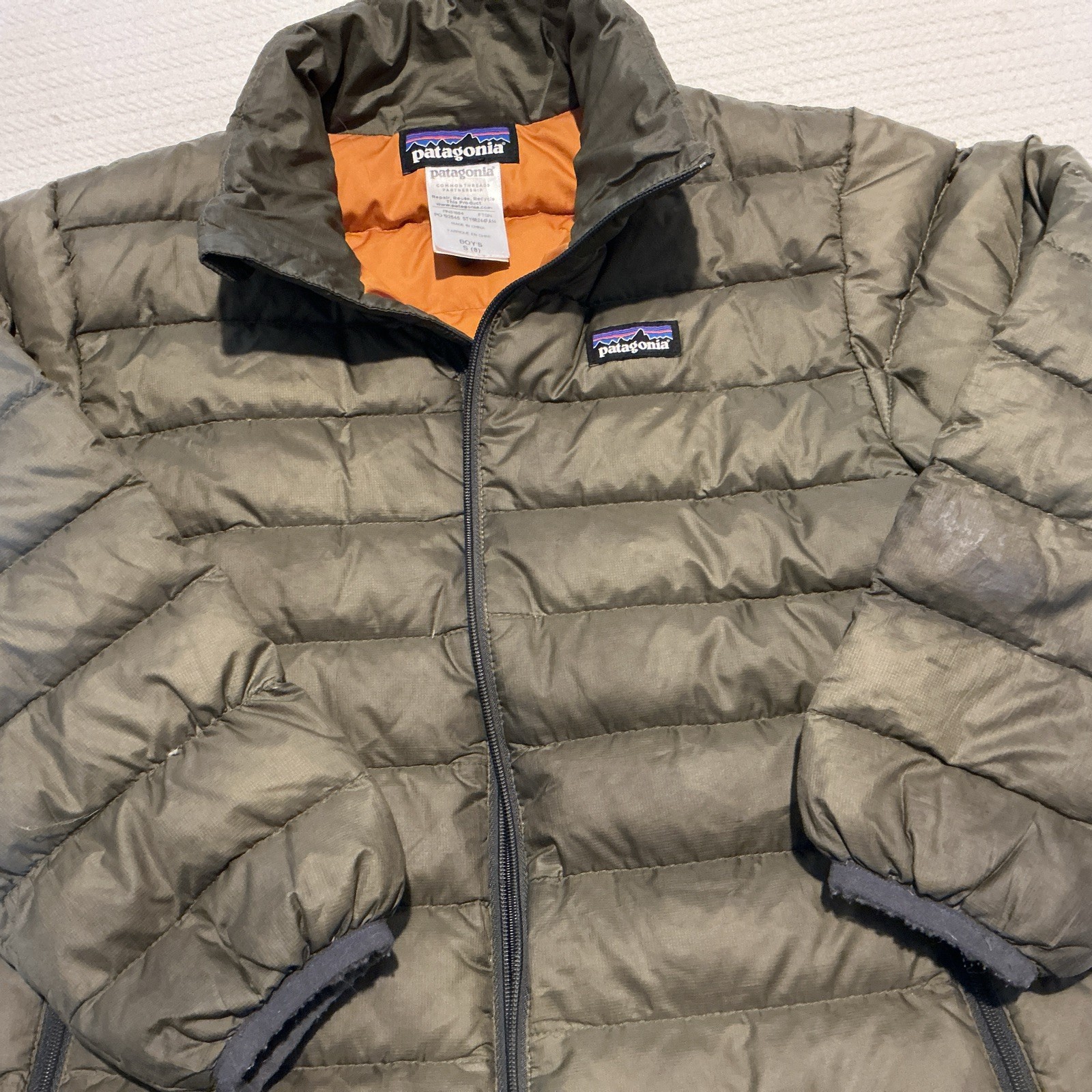 Patagonia Boy's Kids Blue Down Sweater Puffer Jacket Sz S (7-8) 68245 Outwear thumbnail 4