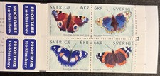 Sweden - 1999 Complete Booklet Of Butterfly Stamps - #2356