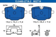 ATE BREMSBEL�GE + WARNKONTAKT HINTEN f�r BMW X5 G05 G05 F95 X6 G06 F96 X7 G07