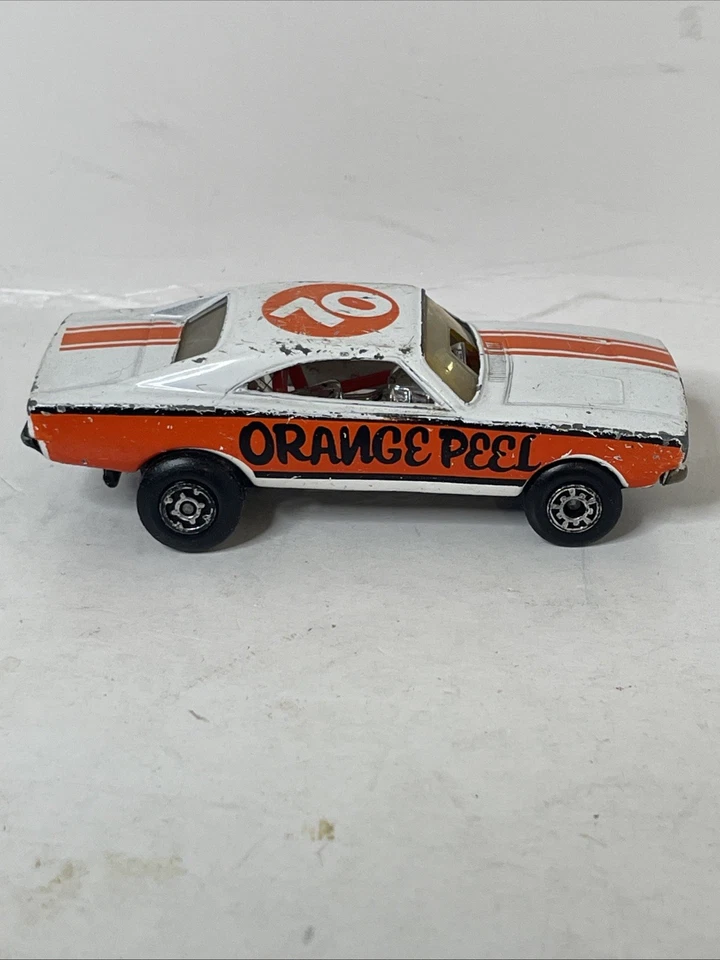 Dodge Charger 1971 Matchbox vintage "piel de naranja" #74 Mopar Muscle Car Dragster Foto 3 de 4
