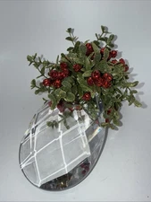 LargeGanz Kissing Krystals Mistletoe Jewel Christmas Ornament Classic Hanging 8”