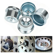 4 Pcs 1.98 Trailer Axle Grease Caps With Fitting Wheel Hub Bearing Dust Covers