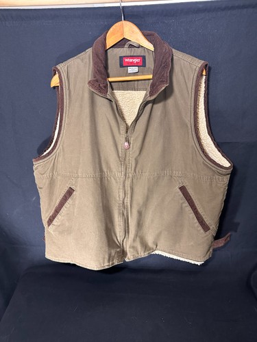 Wrangler Lined Cotton Lined Vest Size 2XL