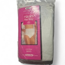 New vintage 1992 Hanes Her Way 3-pack of size 9 cotton briefs ComfortSoft waist