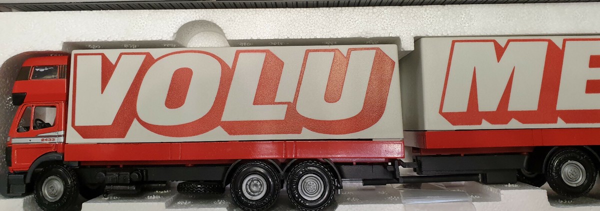 NZG 1/43 Mercedes 2433L 6x2 Porteur Avec Remorque Auto-portée Volume Réf 336