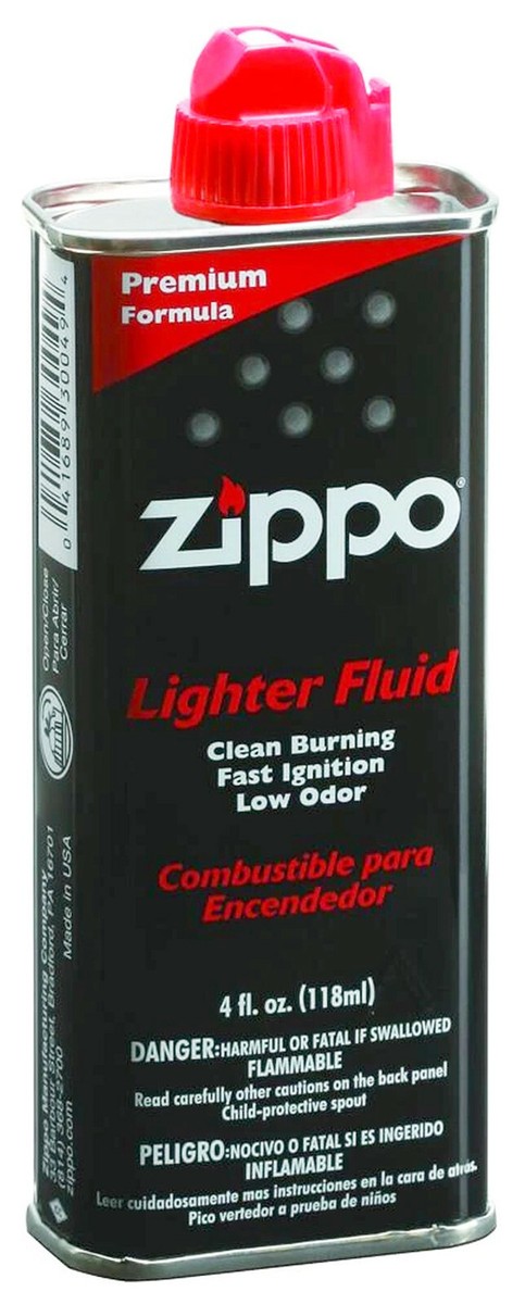 Zippo Lighter Fluid 4oz metal can Fuel for wick lighters handwarmer solvent  3341