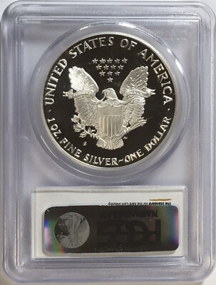 1986-S PROOF AMERICAN SILVER EAGLE PR70 DCAM PCGS. FIRST YEAR