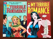 MY TERRIBLE ROMANCE 1 2 SET NEC COMICS PRE-CODE ROMANCE HORROR REPRINTS FUN
