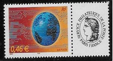 2002 timbre personnalisé ceres le monde en réseau N° 3522  Neuf **