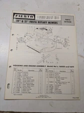 TORO PARTS CATALOG LIST BOOK MANUAL 19” 21 FIESTA ROTARY MOWER 16000 16111 16222