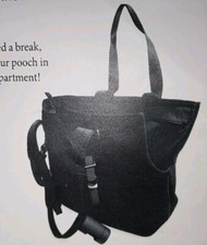Pet Carrier Travel Bag Dog Cat Tote COMMUTER KIT. Leash, Collar, Poop-bag Combo