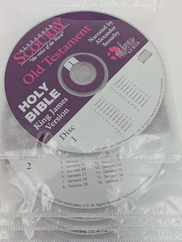KJV Audio Holy Bible on CD Alexander Scourby 46 Old Testament & 14 New Testament - Foto 2 di 12