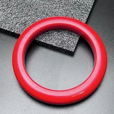 Vintage MCM Candy Apple Red Bakelite Bangle Bracelet .375" W - Simichrome Tested