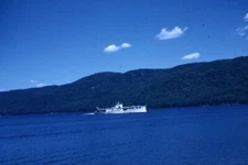 1950s Kodachrome Red Border 35mm Slide Ticonderoga Ship