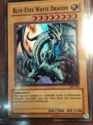 Yu-Gi-Oh Blue Eye's White dragon 1990s Card | eBay
