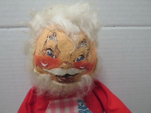 VINTAGE 1970'S ANNALEE SANTA W/BASKET RARE 12" - Picture 4 of 8