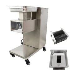 QE 8mm Commercial Meat Cutter Slicer 500kg/h Output Meat Shredder Movable Tool