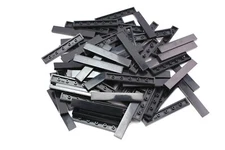 TCM BRICKS Black 1x6 Tile Smooth Flat Finishing X25 Compatible Parts & Pieces