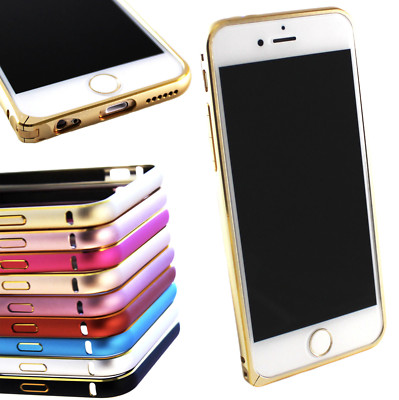 Handy Schutz Hülle Aluminium Luxus Bumper Rahmen Cover Case Metall Slim Frame