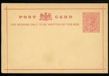Postal Stationery H&G #4 Victoria postal card 1883 Vintage