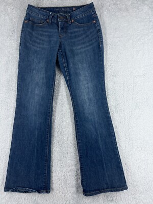 Faded Glory Pants Women Blue Denim Jeans Bootcut Low Rise Cotton Stretch  28x29 - Main Image