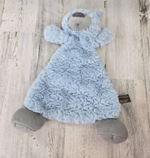 Demdaco Blue Bear Lovey Security Blanket Rattle 14"