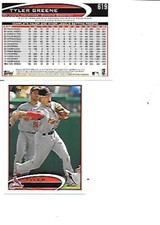 Tyler Greene 2012 Topps Baseball Card #619 St. Louis Cardinals 2 card lot