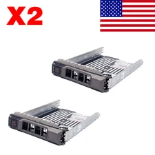 2Pcs 3.5" SATA SAS Hard Drive Tray Caddy Sled For Dell PowerEdge T620 R320 T320