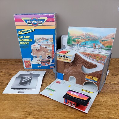 1989 Galoob Micro Machines Gas Can Mountain Service Set Complete w/ Box