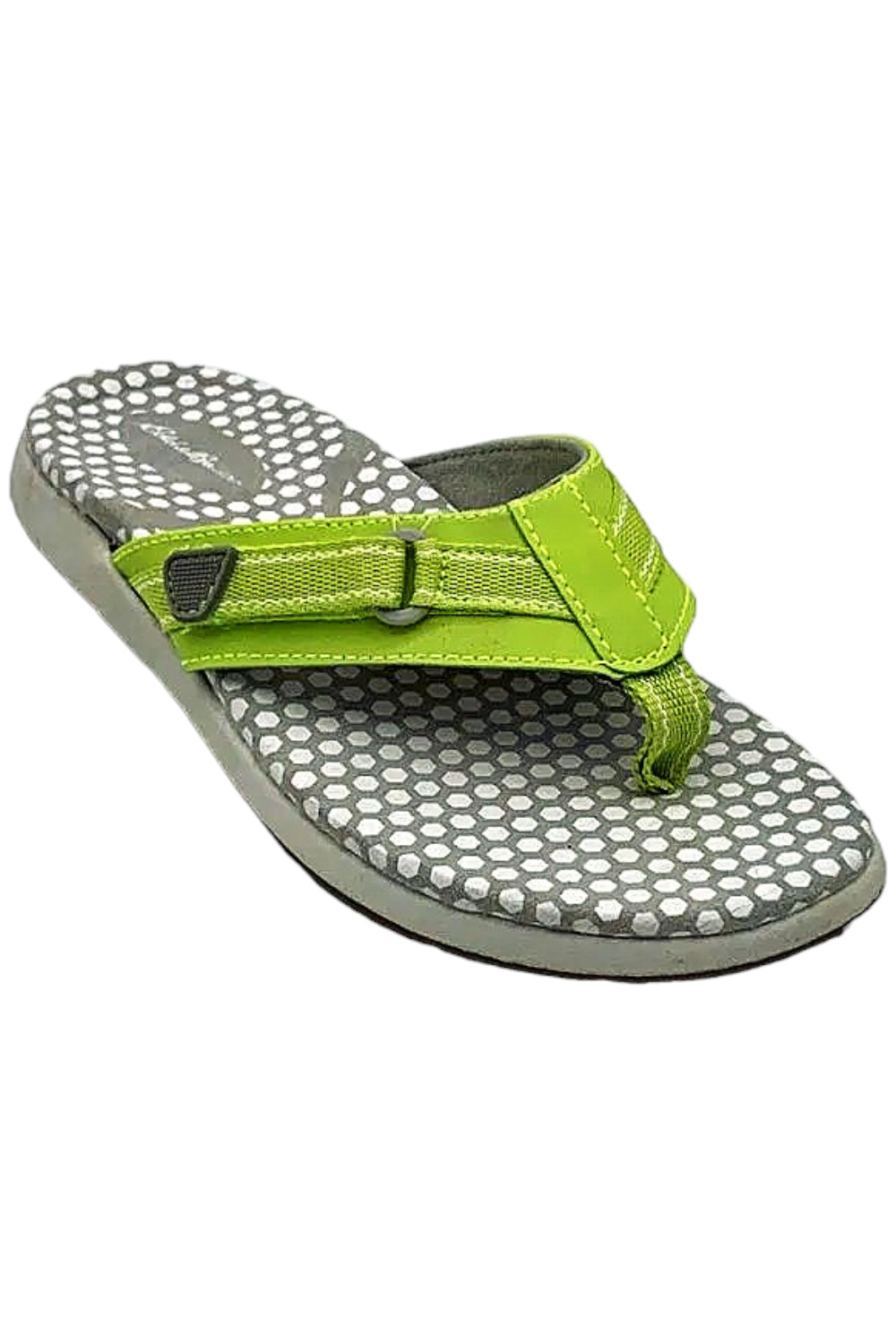 Женские длинные пляжные комфортные сандалии-стринги Eddie Bauer лаймового цвета