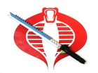 GI Joe Sigma 6 Weapon Jungle Snake Eyes SWORD Original Figure Accessory