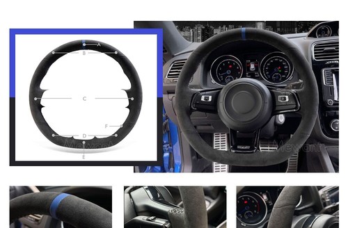 Steering Wheel Cover Wrap for Volkswagen VW Jetta GLI Polo GTI Scirocco Up GTI L - Picture 12 of 17