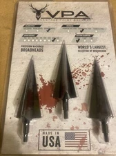VANTAGE POINT ARCHERY VPA Broadhead 3 Bladed Solid head  250grs 3 pack