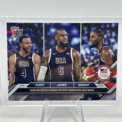 Steph Curry LeBron James Kevin Durant Team USA Olympics 2024 Topps