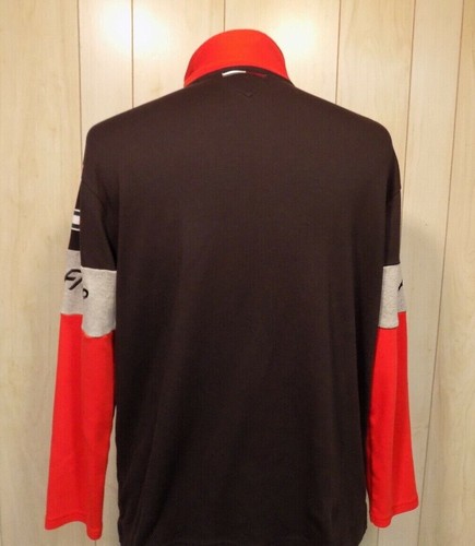 Tommy Hilfiger Herren Langarm Hemd Gr. L 1/4 Zip Rot Schwarz Spell Out - Bild 5 von 7
