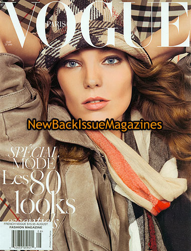 French Vogue 8/09,Daria Werbowy,August 2009,NEW | eBay