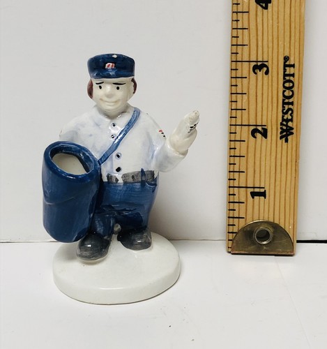 Vintage Ceramic United States Postman Toothpick Holder. “D”