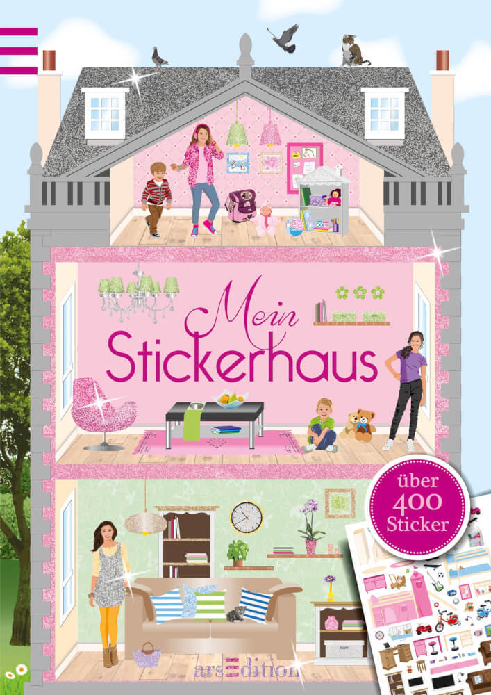 Ars Edition - Mein Stickerhaus, Taschenbuch, 24 Seiten, Ab 4 - 6 Jahre