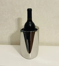 Vintage Stainless Steel Double Wall Wine Cooler -  Tabletop Wine Chiller
