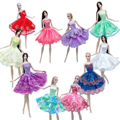 10pcs/lot Random Fashion Ballet Dresses For 11.5'' Doll Clothes Gown Outfits 1/6