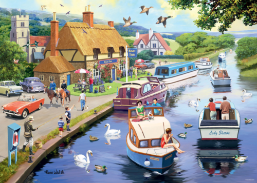 Ravensburger - Leisure Days No.7, Evening on the River - 1000 Piece Jigsaw Puzzl - Photo 1/3