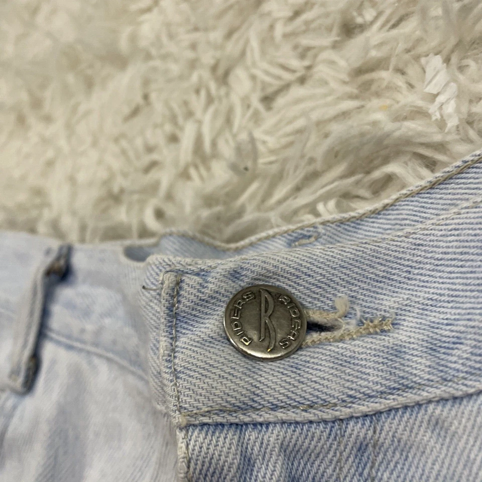 Pantalones Cortos de Jean RIDERS Vintage Años 80 Hombres 34 Años 90 Ropa de Calle Pantalones Cortos Azul Claro Denim 34x7 Foto 4 de 4